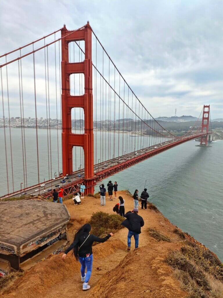 Golden Gate Bridge view from Battery Spencer in San Francisco California